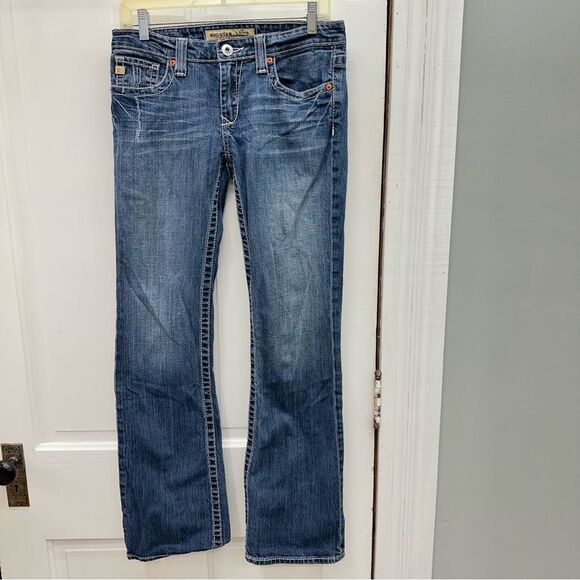 Big Star Remy thick stitch boot cut denim jeans women's 26R 26 regular - Picture 4 of 8